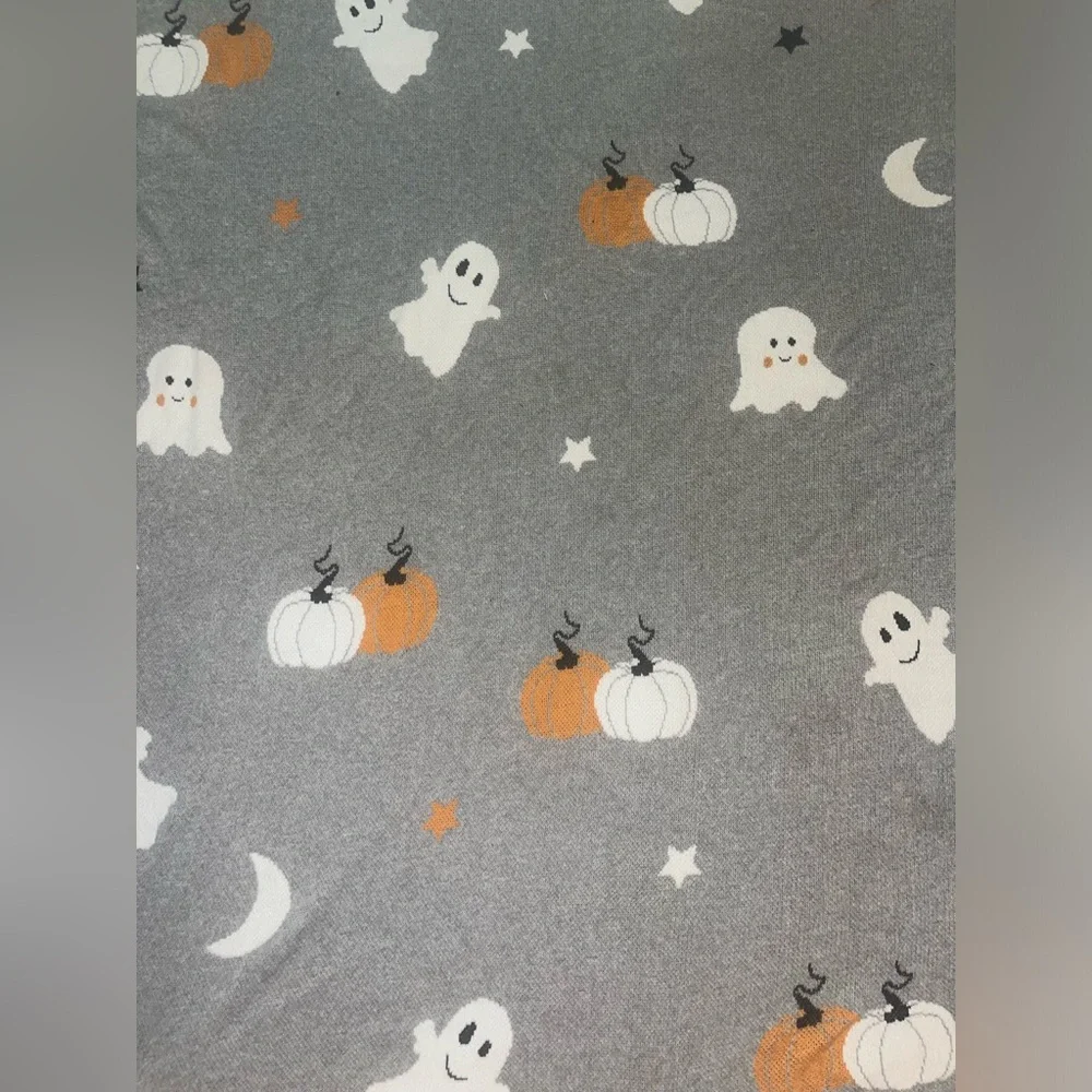 💕Halloween Fall Ghost / Pumpkin Throw Blanket & Cute Ghost Pillow Plush Toy 💕